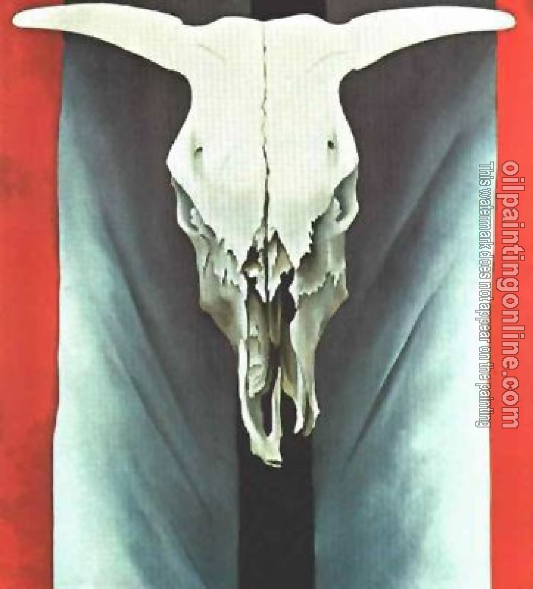 O Keeffe, Georgia - Cow's Skull: Red, White, and Blue
